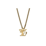 Louis Vuitton Ruudukujuline Lv Ripats Metallist Kaelakee Meeste kaelakee MP2692 Basic Packaging