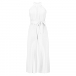 Naiste suvised varrukateta plisseeritud &uuml;hes t&uuml;kis p&uuml;ksid paeltega &otilde;hukesed laiad kombinesoonid XXL helesinine v&auml;rv