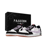 Travis Scott x Jordan Air Jordan 1 Lilla Must & Must Libisemiskindlad Madalad Vintage Korvpallijalatsid Unisex DZ4137-700(Team1868- ) 35.5