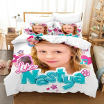 Like Nastya Voodipesukomplekt &Uuml;heinimese Twin T&auml;is Queen King Suuruses Voodikomplekt T&auml;iskasvanu Laste Magamistoa Tekikoti Komplektid 3D Anime EU single(135x200cm)