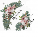 Kunstlik Pulmakaare Lillede Komplekt Boho Tolmuroosa Sinine Eukal&uuml;pti Vanik Kardinad Pulmade Kaunistused Tere Tulemast Silt