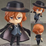 10cm Bungo Stray Dogs Q Edition Osamu Dazai Nakahara Chuuya Anime Kuju PVC Tegevuskuju Kuju Komplekt M&auml;nguasjad Kingitused Esmaklassiline Kvaliteet With box