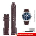 20 21mm Kella rihm Iwc Pilot Little Prince IW327004/IW377714 Mark16/17/18 Portuguese Ehtne nahkrihm nahk k&auml;ev&otilde;ru 21mm gray