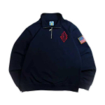 DRIPX Y2K Merev&auml;esinine Poollukuga Dressipluus USA Tikitud Ameerika Lipu Plaaster Jakk Meeste Naiste Vintage Streetwear Moodne Trend Topp M blue