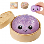 (lilla) S&auml;delev pelmeen, S&auml;deleva pelmeeni squishy karp, &Auml;revuse leevendus Fidget sensoorne pehme pigistatav dekompressioonitainas Stressikingitused (Sinine)