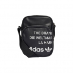 Adidas Originals Kirjalogo Nahast Crossbody Kott V&auml;ike Ruudukujuline &Otilde;lakott Unisex kotid Must GN4445 Mini