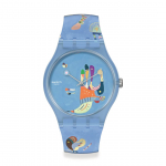 Kella sinine VASSILY KANDINSKY j&auml;rgi Uus mees SUOZ342 [Swatch] TAEVAS, sinine