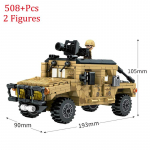 Uus Militaarne Humvee Jeep M998 Armee Relvastatud R&uuml;nnakus&otilde;iduk ehitusklotsid Tellised WW2 Klassikaline Mudel Tegevusfiguurid M&auml;nguasjad Poisi Kingitus