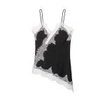 Euroopa ja Ameerika stiilis naiste kevadine pitsist plaastritega camisole Small white