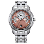 Citizen Eco-Drive Seeria 100M Veekindel Moodne Stiil P&auml;ikeseenergia Kvartsmehhanismiga Roostevabast Terasest Kell 41,8 mm Meeste kellad Oranž BU0080-52X Orange Watch Dial gray