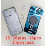 Uus originaal&uuml;mbris iPhone 15 Plus 15 Pro 15 jaoks Kaas Akuuks Tagumine &scaron;assii Keskmine raam tagaklaasiga iPhone 15 Pro Max jaoks 15 roheline