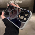 Akr&uuml;&uuml;l L&auml;bipaistev Magnetiline Magsafe Juhtmevaba Laadimise Kaanega iPhone 16 15 14 Plus 13 12 Pro Maxile H&uuml;briid P&otilde;rutuskindel K&otilde;va Tagakaas For iPhone 12
