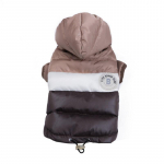 Koera jope veekindel luksuslik koerariided lemmikloomade alla puuvillane vest Chihuahua prantsuse buldogi talvine koeramantel kutsikas soe koera kost&uuml;&uuml;m (Brown,XS-8Size) pruun