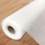Silikoonist libisemisvastane matt Kleepumatu libisemisvastane matt Paksendatud sahtli vooder Tualettlaud Vannitoakapp Lauan&otilde;ude hoiustamismatt (Transparent,60x150cm)