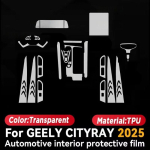 TPU-kile GEELY CITYRAY 2025 jaoks L&auml;bipaistev kaitsekile Auto sisekeskkonna keskjuhtimispuldi navigatsioonipaneel Autokleebis Tarvik left hand drive gray