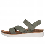 Skechers Lifted Comfort Naiste Oliivirohelised &Uuml;he Rihmaga Sandaalid Mugavad Moodsad 163252-OLV 35