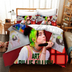 3D prinditud Billie Eilish voodipesukomplekt &Uuml;he-/Twin-/Full-/Queen-/King-suuruses T&auml;iskasvanute magamistoa tekikatted Anime kingitus 135x200cm