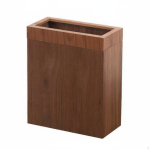 P&otilde;hjamaise disainiga paberikorv Minimalistlik ristk&uuml;likukujuline puidust pr&uuml;gikast Lihtsalt puhastatav puidust pr&uuml;gikast Walnut Rectangle brown