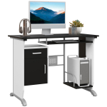 Disain MDF-ist arvutilaud 100 L x 52 L x 75 K cm must ja valge 100 x 52 x 75 cm