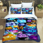 3D m&auml;ng B-blox Puuviljad Voodipesukomplekt Peen Vooditarvete Komplekt Tekikate Vooditekk Voodipesukomplekt Luksuslik S&uuml;nnip&auml;evakingitus 140x200cm