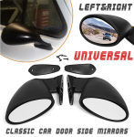 1 paar universaalne auto klassikaline uksetiiva k&uuml;ljepeegel tihenditega vintage must gray