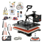 VEVOR Kuumapress 8-&uuml;hes Kuumapressimasin 38x30cm T-s&auml;rgi press Kruusi tr&uuml;kimasin Multifunktsionaalne kuumpressimismasin T-s&auml;rgi, kruusi, m&uuml;tsi, taldriku jaoks must