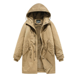 Uus Ameerika Retro M51 Keskmise Pikkusega Tuulejope Parka Kapiga Mantel - Meeste Amish Puuvillane Pikk Mantel - S&uuml;gis/Talv 5XL beige