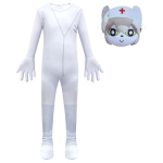 4923 Lapsed Poisid T&uuml;drukud Loomahaigla Tr&uuml;kitud Valge Kombinesoon Halloween Cosplay Kost&uuml;&uuml;mid 110cm valge