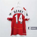 Henry 14 Arsenal 1998-2006 Barcelona 2007-2009 Retro Jalgpalli Treeningus&auml;rk Meestele Naistele L&uuml;hikesed Varrukad Hingav XXL