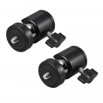 360 kraadi p&ouml;&ouml;rlev ministatiivi kuulpea 1/4-tollise kruviga 2pcs must