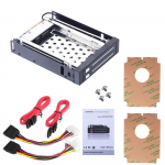 Kahe lahtriga 2.5 HDD SSD-draivisahtel Caddy mobiilse riiuli korpusega dokkimisjaam