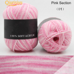 50g Kolmekordse kaubam&auml;rgiga kudumine heegeldatud piim puuvillane beebivillane l&otilde;nga partii