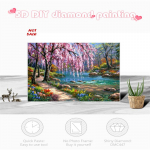 HUACANi teemantmaali maastik t&auml;isteemanttikandid maastik mosaiik kivist pilt 20*30 cm