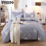 Mugavus pol&uuml;estrist 3 tk tekikott Voodikattega voodilinaga kahe voodipesu komplekt Twin (4pcs)