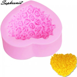 Silikoonvorm armastuss&uuml;dame roosi lillekujuline fondant kook &scaron;okolaadivormid kaunistavad k&uuml;psetusvahendid