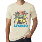 Meeste vintage tees&auml;rk Graafiline T-s&auml;rk Suvine kolmnurk Levanzo Natural XS beež