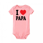 I Love Mama ja Papa Print Newborn Baby Romper Jupmsuit komplekt 3M