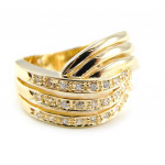 Bague Plaqu&eacute; Or 'D&eacute;esse' Blanc 54 kuld