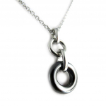 Altesse [L0371] - Collier acier 'Chor&eacute;graphie' c&eacute;ramique noir must