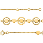Altesse [Q7955] - Bracelet Plaqu&eacute; Or 'Chor&eacute;graphie' (cercles) - 65x11 mm kuld