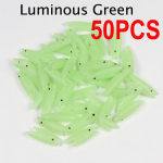 2cm 0,3g Roosa / Valge / Kollane / Helendav Silikoonist Pehme kalapea DIY Sabiki Rigi materjal Peibutis Pehme s&ouml;&ouml;t Makerel White Fish