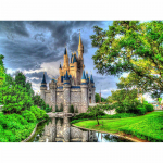 Teemanttikandid Lossimaastik T&auml;is&uuml;mmargune teemantmaal Maastik Ristpistes T&auml;ielik n&auml;put&ouml;&ouml; 20X30CM