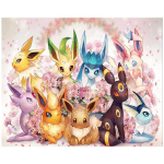 T&auml;ielik 5D Teemantmaal Pikachu perekond Teemanttikandid Ristpistes Kodukaunistus K&auml;sitsi valmistatud kingitus 25x30cm