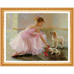 DIY Teemant BALLERINA T&Uuml;DRUK Koer 5D Teemantmaali Ristpistekomplektid Teemanttikandid T&auml;ielik kividest kodukaunistus 20X30CM