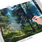 DIY teemantmaali maastik t&auml;ispuuritud &uuml;mmargune teemanttikandid metsa ristpistes 20X30CM