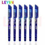 6 tk Kustutatav pliiats Geelpliiats Vastupidav plastikust tint Sinine 0,5 mm Kasulikud &otilde;pilaste kustutatavad koolipliiatsi kirjatarbed 6pcs