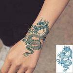 Hiina Dragon Fake Tattoo Water Transfer Veekindel ajutine kleebis Naised Mehed seksikas ilu kehakunst Lahedad asjad