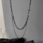 Hip Hop keti kaelakee Punk Choker Goth kaelakee Ehted Kingitused Mitmekihiline vintage rangluu kaelakee ripats h&otilde;be