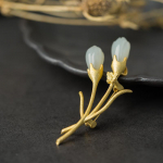 Blucome Retro isikup&auml;rastatud mitmek&uuml;lgne magnooliapross naistele Meeste &uuml;likonnamantel Hijab Pins Kingitused kuld