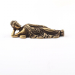 Antiikne vask-guanyin magava Buddha kuju Lauakaunistused Kodukaunistused K&auml;sit&ouml;&ouml; Tahke puhas messing Buddha v&auml;ikesed kaunistused